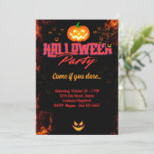 "Halloween Costume Party Einladung (Stehend Vorderseite)