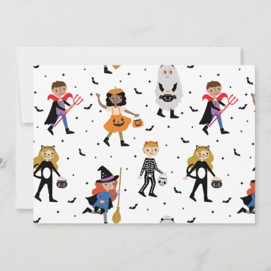 Halloween Costume Party Einladung (Rückseite)