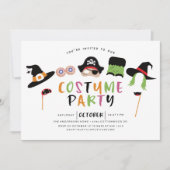 HALLOWEEN COSTUME-PARTY EINLADUNG (Vorderseite)