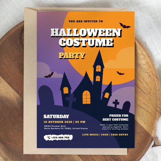 Halloween Costume Party Einladung