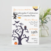 Halloween Costume Party Einladung (Stehend Vorderseite)