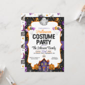 Halloween Costume Party Einladung (Vorderseite/Rückseite Beispiel)