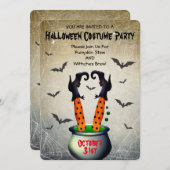 Halloween Costume Party Einladung (Vorne/Hinten)