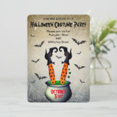 Halloween Costume Party Einladung (Stehend Vorderseite)