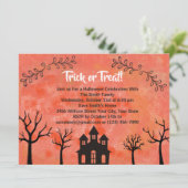 Halloween Costume Party Einladung (Stehend Vorderseite)