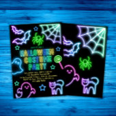 Halloween Costume Party Einladung Kids Neon Spook
