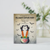 Halloween Costume Party Einladung Postkarte (Stehend Vorderseite)