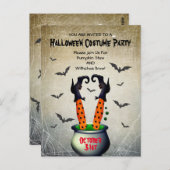 Halloween Costume Party Einladung Postkarte (Vorne/Hinten)
