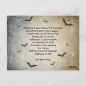 Halloween Costume Party Einladung Postkarte (Rückseite)