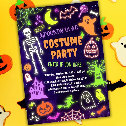 Halloween Costume Party Einladung Spooktacular