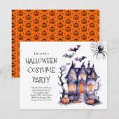 Halloween Costume Party Einladung | unheimlich (Vorne/Hinten)