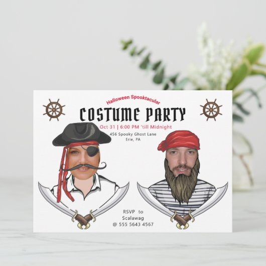 Halloween Costume Party Erwachsene Spooktacular Sp Einladung (Stehend Vorderseite)