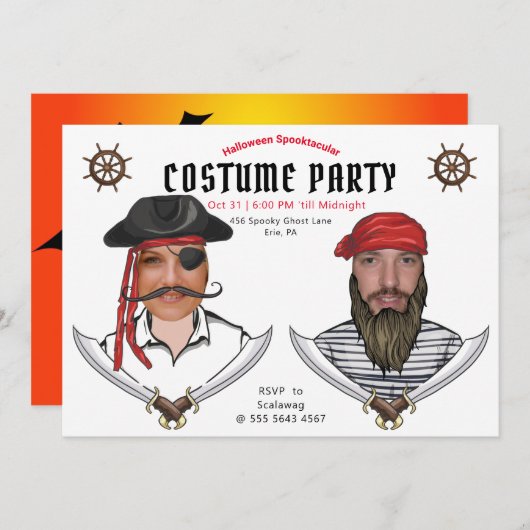 Halloween Costume Party Erwachsene Spooktacular Sp Einladung (Vorne/Hinten)
