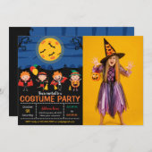 Halloween Costume Party Foto Einladung (Vorne/Hinten)