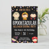 Halloween Costume Party Geburtstagskind Party Einladung (Stehend Vorderseite)