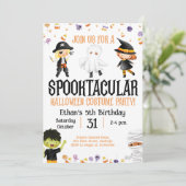 Halloween Costume Party Geburtstagskind Party Einladung (Stehend Vorderseite)