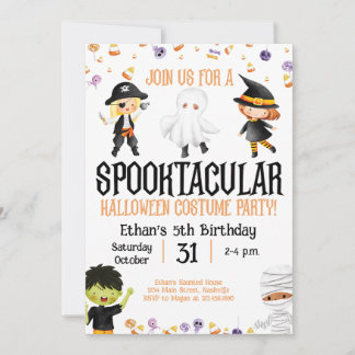 Halloween Costume Party Geburtstagskind Party Einladung