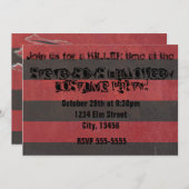 Halloween Costume Party Horror Freddy Einladung (Vorne/Hinten)