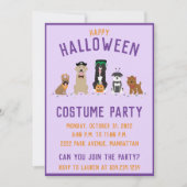 Halloween Costume Party Hunde Einladung (Vorderseite)
