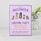 Halloween Costume Party Hunde Einladung (Stehend Vorderseite)