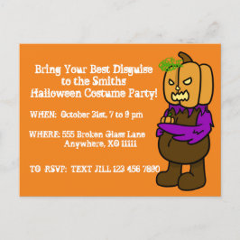 Halloween Costume Party Individuelle Einladung Postkarte