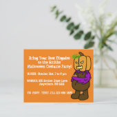 Halloween Costume Party Individuelle Einladung Postkarte (Stehend Vorderseite)