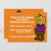 Halloween Costume Party Individuelle Einladung Postkarte (Vorne/Hinten)