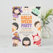 Halloween Costume Party Kids Trick Leckerei Einladung (Stehend Vorderseite)