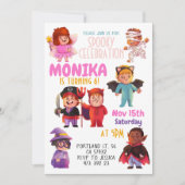 Halloween Costume Party Kindergeburtstag Einladung (Vorderseite)