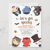 Halloween Costume Party Kindermädchen Niedlich Einladung (Vorderseite)