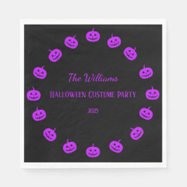 Halloween Costume Party Lila Pumpkins Papier Serviette