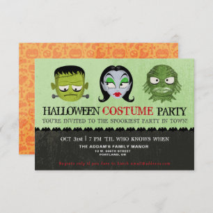 Halloween Costume Party Monster Masken Einladung