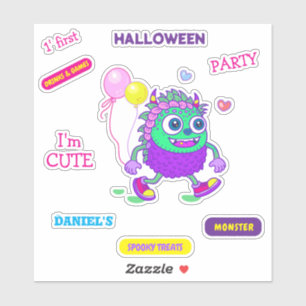 Halloween Costume Party Monsters lustiger Tanz Aufkleber