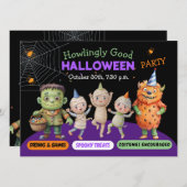 Halloween Costume Party Monsters lustiger Tanz Einladung (Vorne/Hinten)