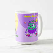 Halloween Costume Party Monsters lustiger Tanz Kaffeetasse (VorderseiteRechts)