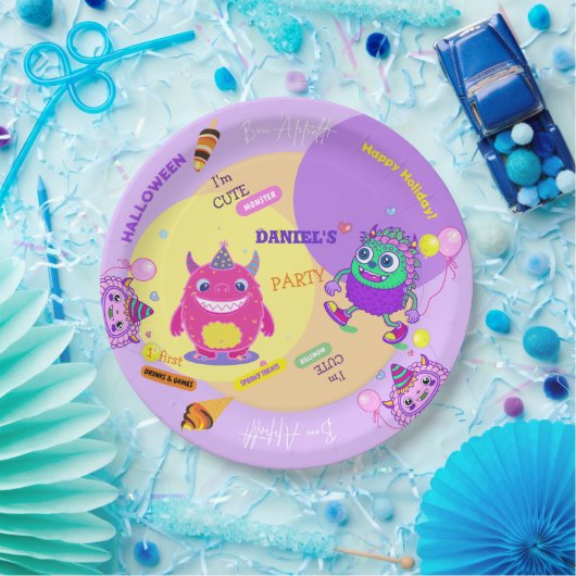 Halloween Costume Party Monsters lustiger Tanz Pappteller (Party)