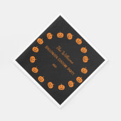 Halloween Costume Party Orange Pumpkins Paper Serviette (Ecke)