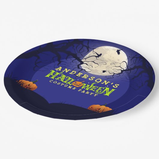 Halloween Costume Party Pappteller (Schrägansicht)