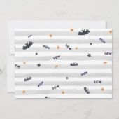 Halloween Costume Party Pumpkin Bats Einladung (Rückseite)