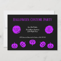 Halloween Costume Party Pumpkin Einladung