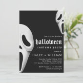 Halloween Costume Party Spooky Creepy Ghost Themed Einladung (Stehend Vorderseite)