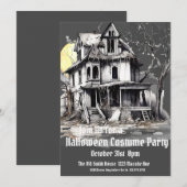 Halloween Costume Party, Spuk Haus Einladung (Vorne/Hinten)