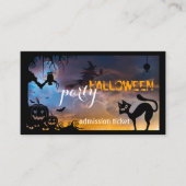 Halloween Costume Party Ticket Business Card Begleitkarte (Vorderseite)