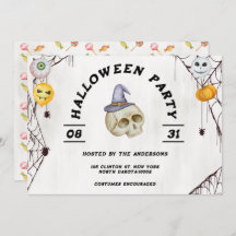 Halloween Costume Party Wasserfarbe