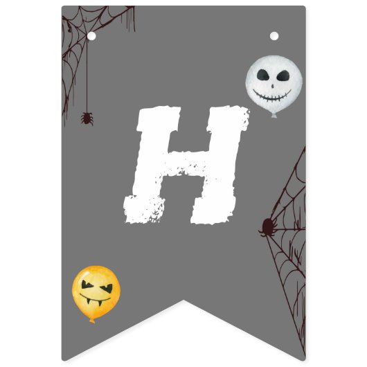 Halloween Costume Party Wasserfarbe Wimpelkette (Zweite Fahne)