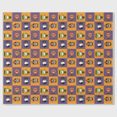 Halloween Costume Party Wrapping Paper Geschenkpapier (Flach)