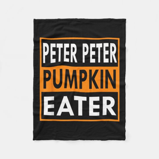 Halloween Costume Peter Pumpkin Eater Fleecedecke (Vorderseite)