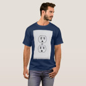 Halloween Costume Power Socket lustigen Elektriker T-Shirt (Vorne ganz)
