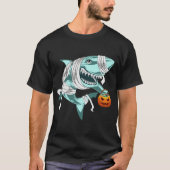 Halloween Costume Shark Pumpkin Spooky Nightmare  T-Shirt (Vorderseite)