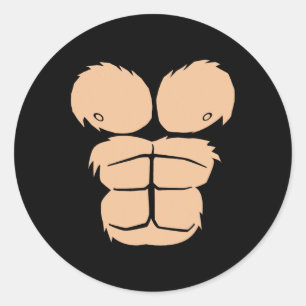 Halloween Costume Spaß Monkey Gorilla Anzug Ha Runder Aufkleber